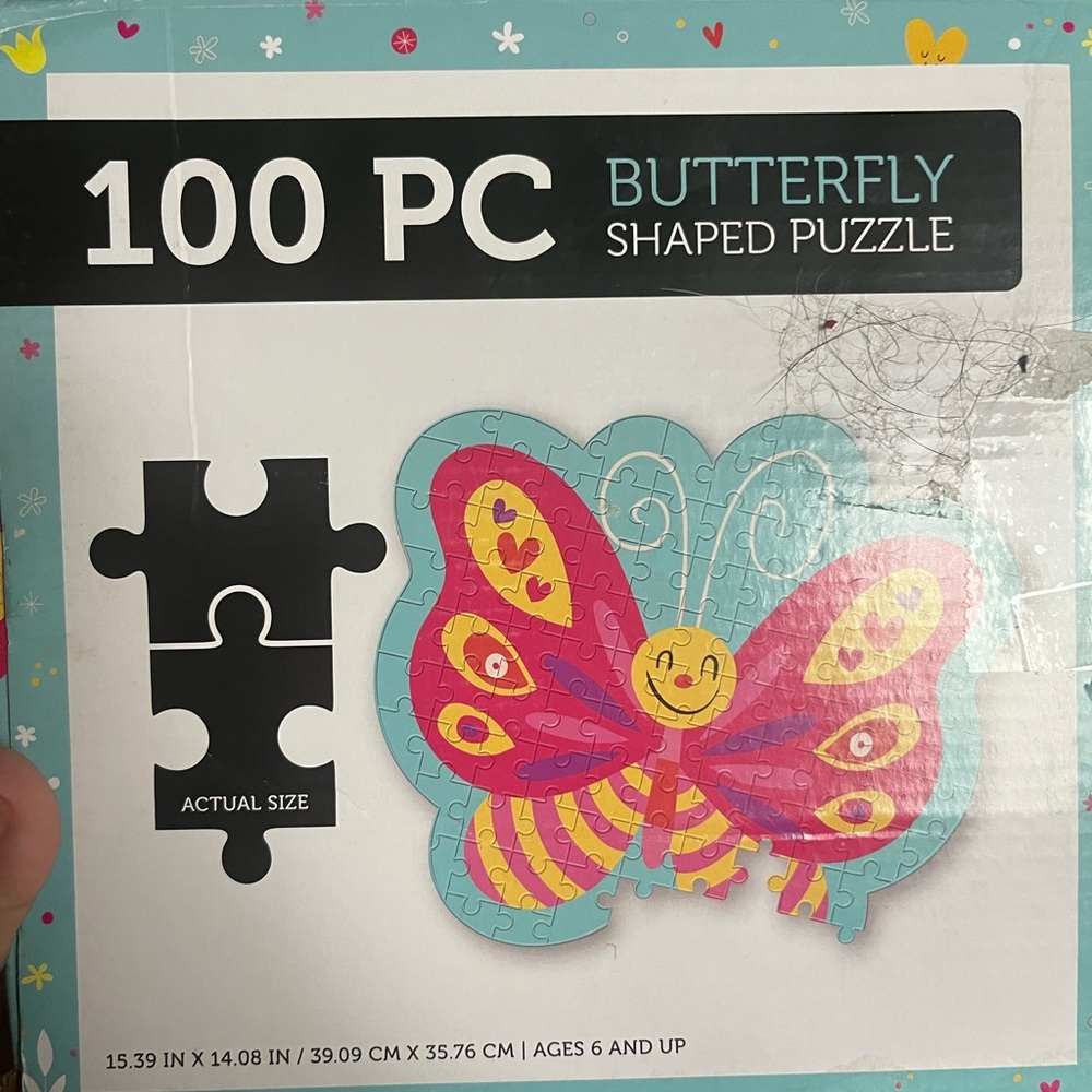 Butterfly Shaped Puzzle - 100 Pieces - Picture 2 of 2